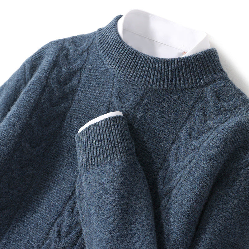 Autumn And Winter New Men's Pure Wool Half Turtleneck Thickened Sweater Autumn And Winter New Men's Pure Wool Half Turtleneck Thickened Sweater