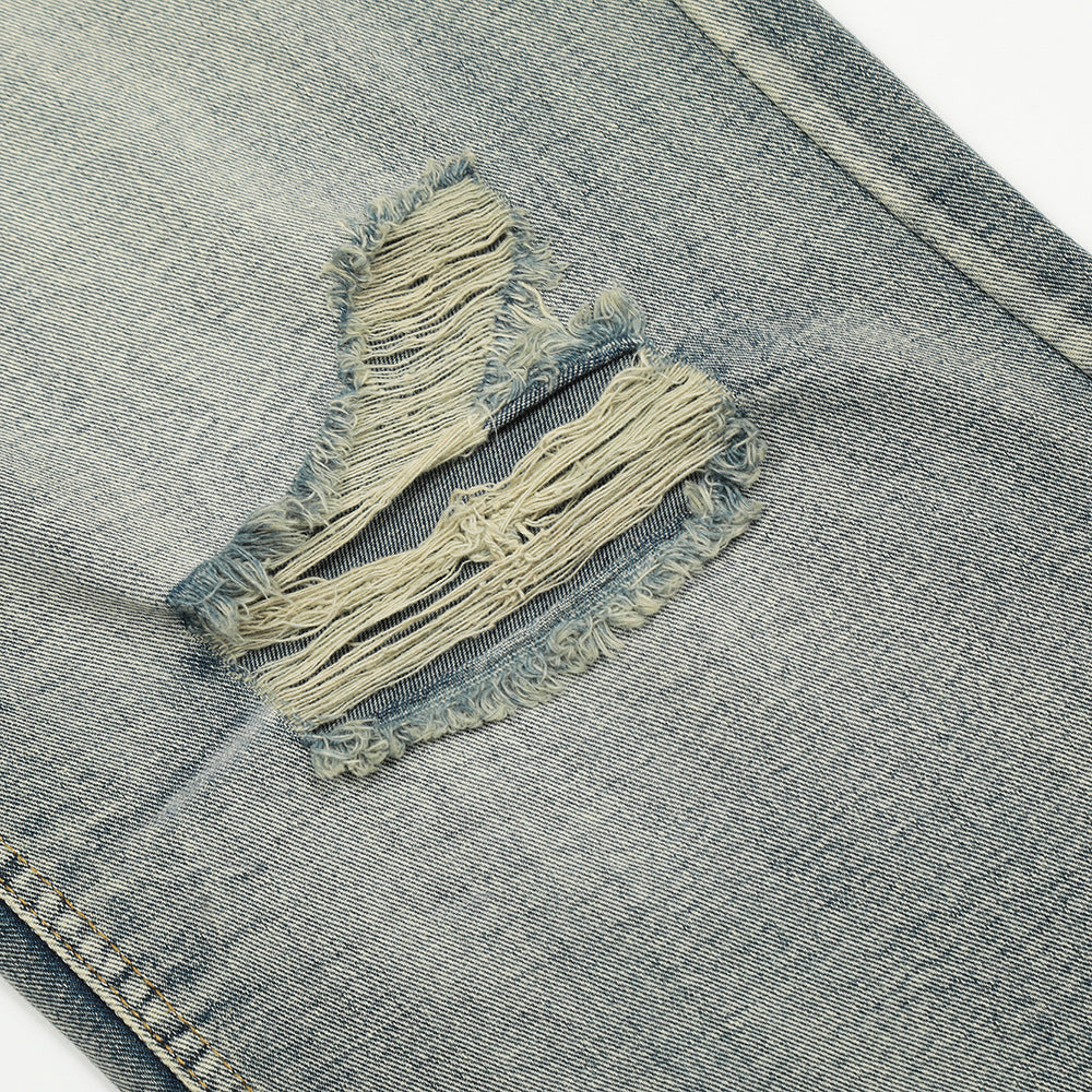 Gradient Washed Ripped Jeans For Men Gradient Washed Ripped Jeans For Men
