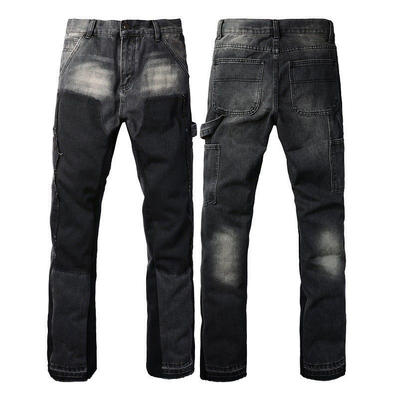 Contrast Color Fashion Men's Retro Jeans Contrast Color Fashion Men's Retro Jeans