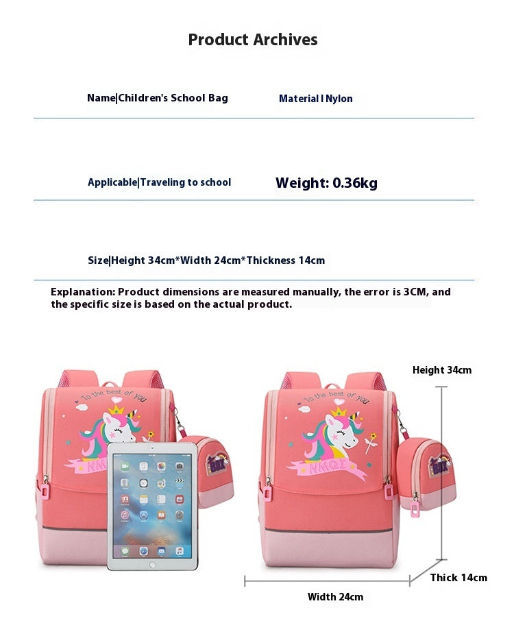 Cartoon Children's Backpack Kindergarten Primary School Students Cartoon Children's Backpack Kindergarten Primary School Students