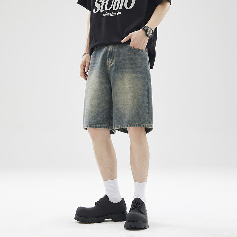 Summer American Retro Fifth Jeans Men Summer American Retro Fifth Jeans Men