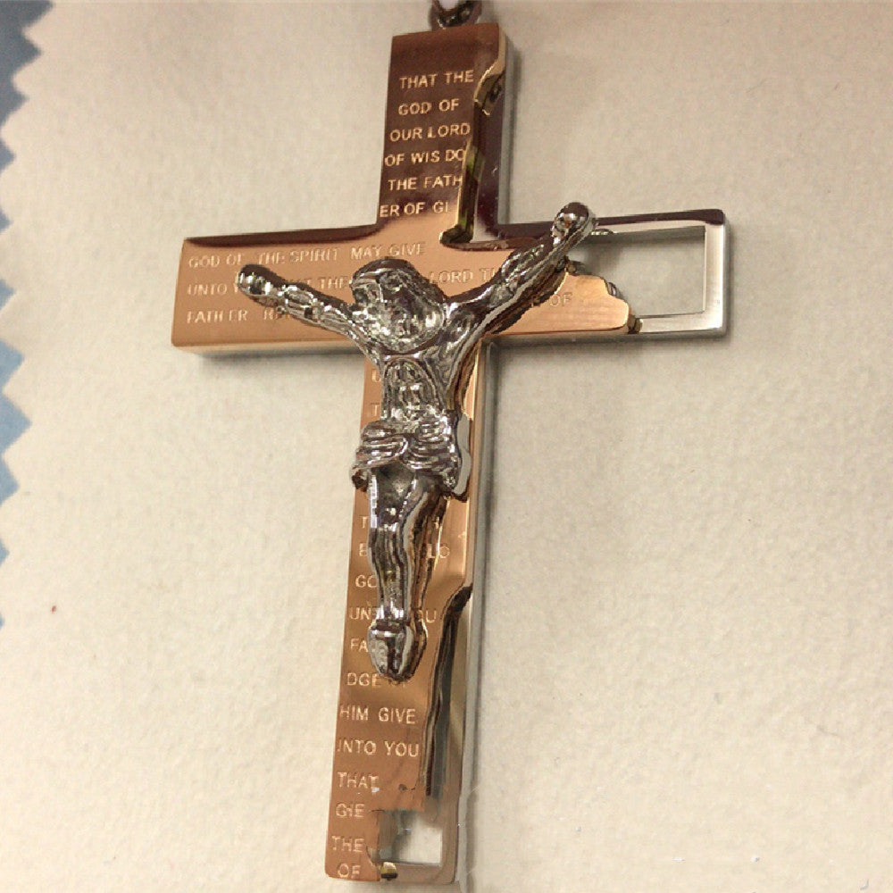 Titanium Steel Cross Accessories And Decorations Pendant Necklace Trendy Men Hip Hop Ear Accessories Titanium Steel Cross Accessories And Decorations Pendant Necklace Trendy Men Hip Hop Ear Accessories