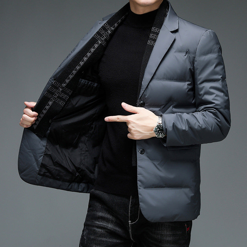 Winter Men's Suit Detachable Scarf Collar Casual Down Jacket Winter Men's Suit Detachable Scarf Collar Casual Down Jacket