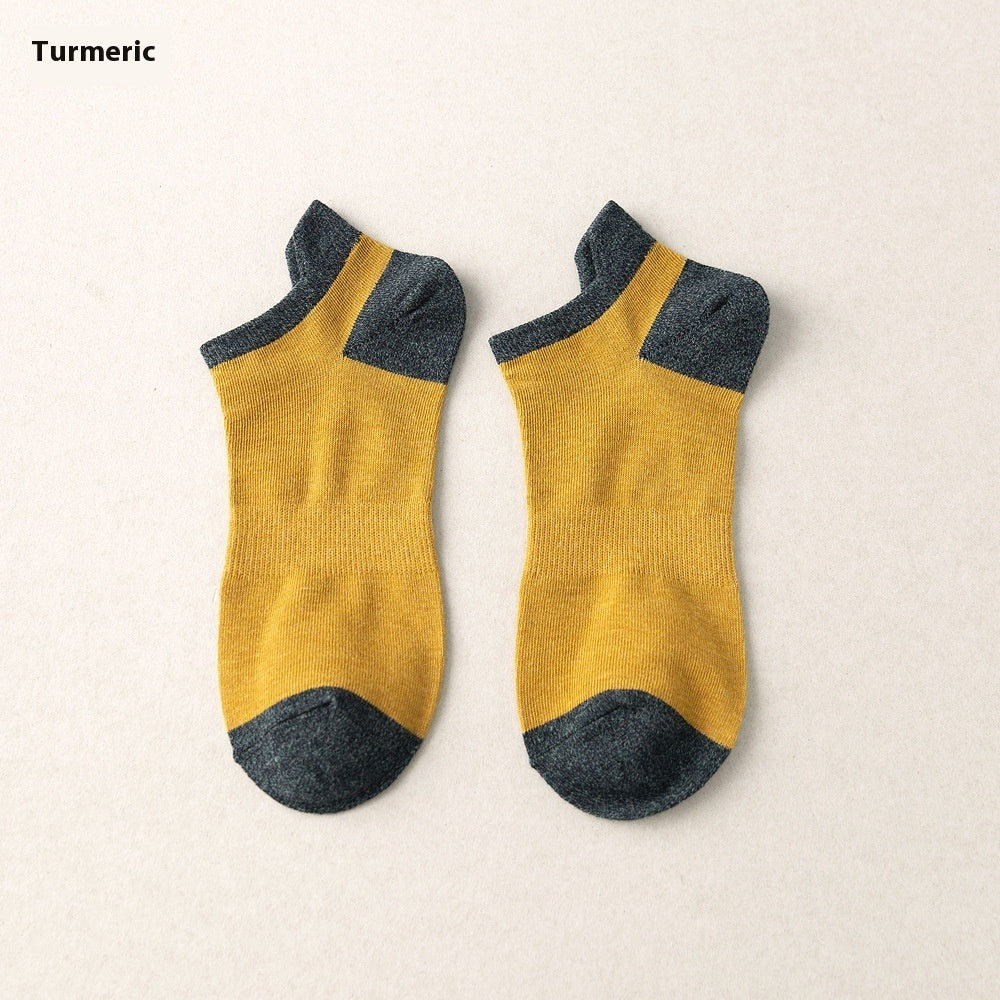Combed Cotton Bottom Sweat-absorbing Deodorant Anti-ankle Socks Low-cut Men's Retro Waist Combed Cotton Bottom Sweat-absorbing Deodorant Anti-ankle Socks Low-cut Men's Retro Waist