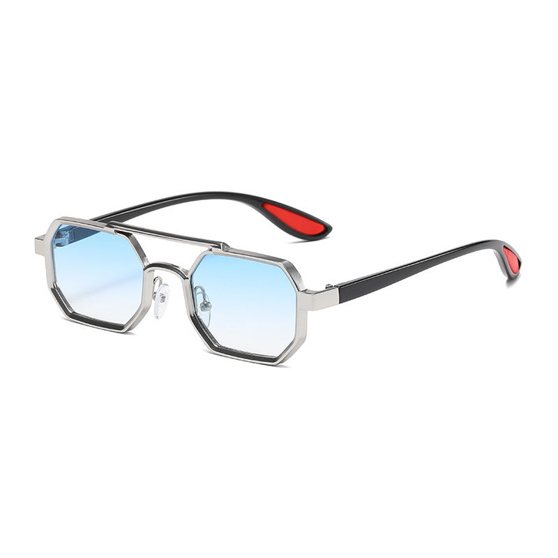 Fashion Metal Sunglasses Large Frame Sun-resistant Sunglasses Fashion Metal Sunglasses Large Frame Sun-resistant Sunglasses