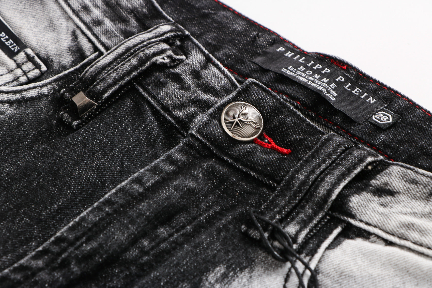 Human Bone Ripped Beggar Jeans Fashion Men Human Bone Ripped Beggar Jeans Fashion Men
