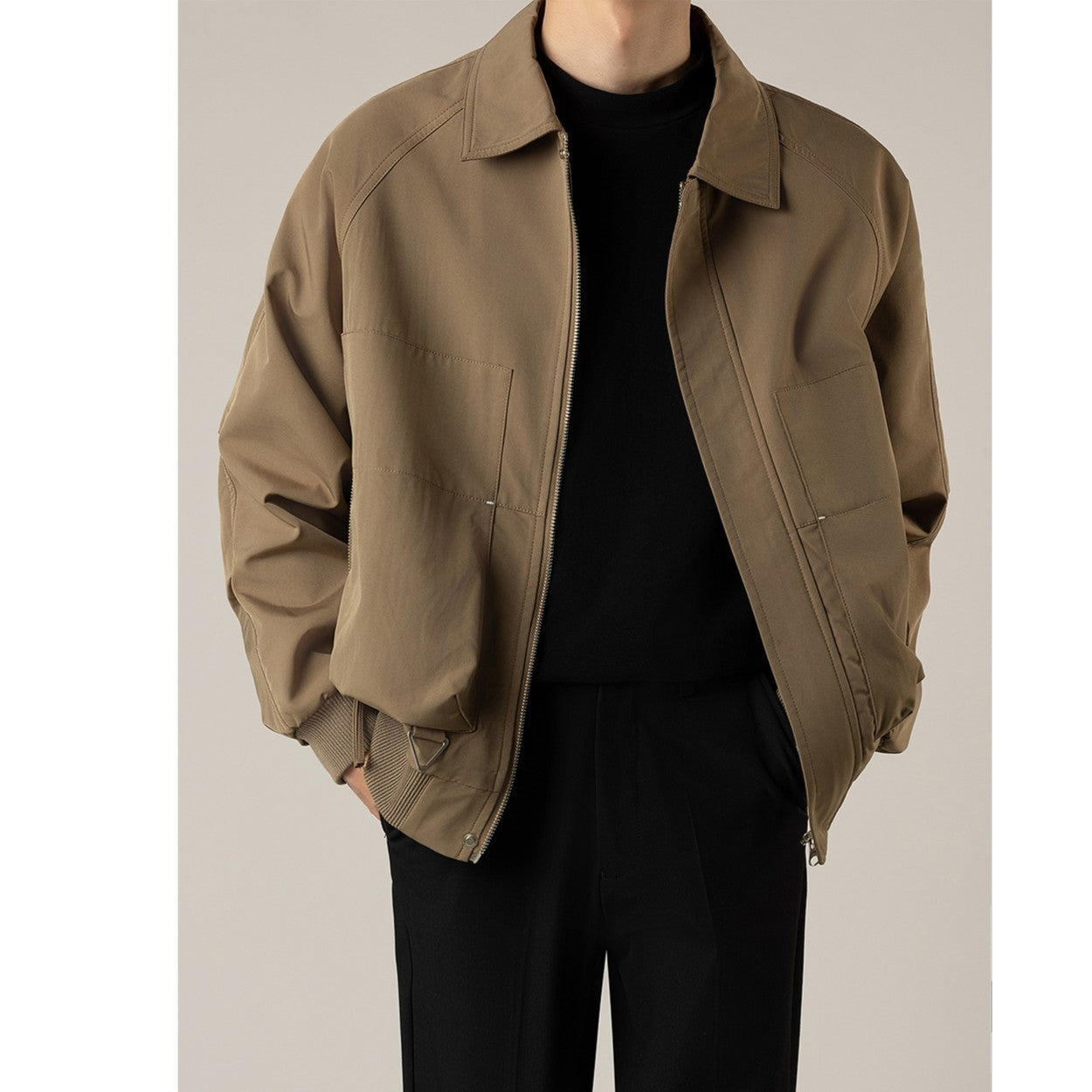Loose Short Lapels Jacket Men Loose Short Lapels Jacket Men