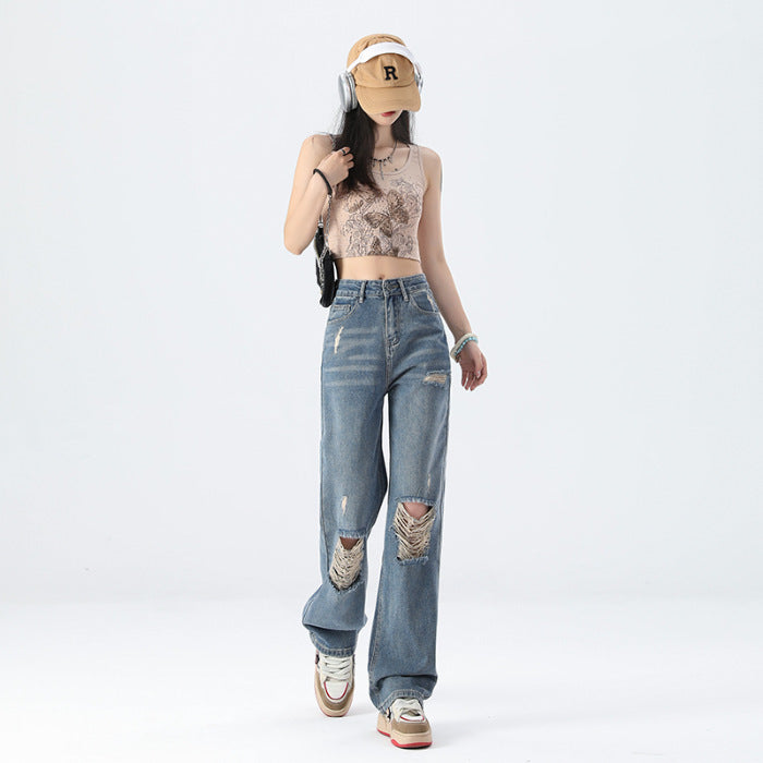 New High Waist Slimming And Wide Leg Jeans For Women New High Waist Slimming And Wide Leg Jeans For Women