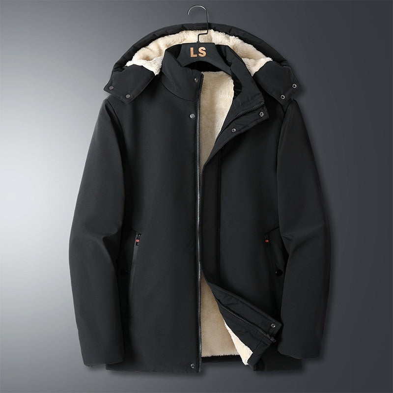 Winter Lambskin Warm Thickened Men's Cotton Clothes Winter Lambskin Warm Thickened Men's Cotton Clothes