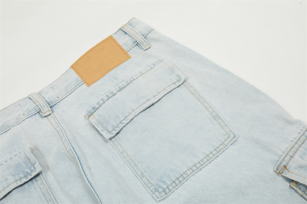 Fashion Personality Multi-pocket Workwear Jeans Men Fashion Personality Multi-pocket Workwear Jeans Men