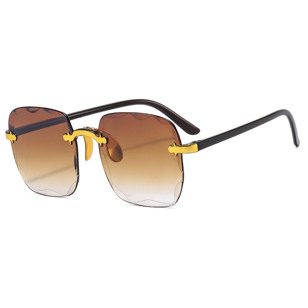 Frameless Trimming Internet-famous Sunglasses Women Frameless Trimming Internet-famous Sunglasses Women
