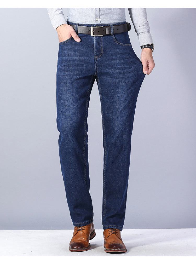 Thickened Plush Jeans Keep Men Warm In Winter Thickened Plush Jeans Keep Men Warm In Winter