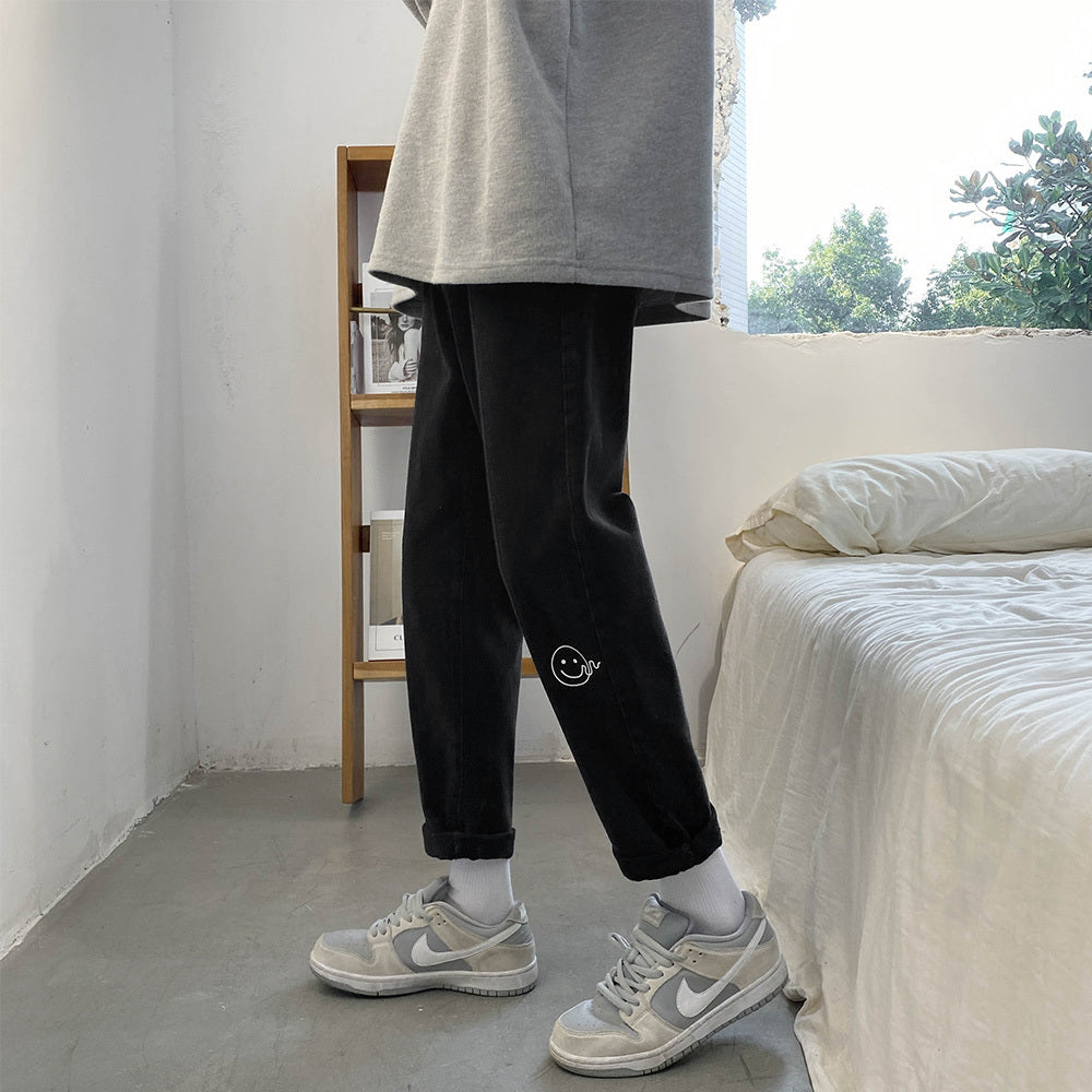 Spring And Summer New Hong Kong Style Jeans Men Loose Small Foot Tapered Pants Spring And Summer New Hong Kong Style Jeans Men Loose Small Foot Tapered Pants