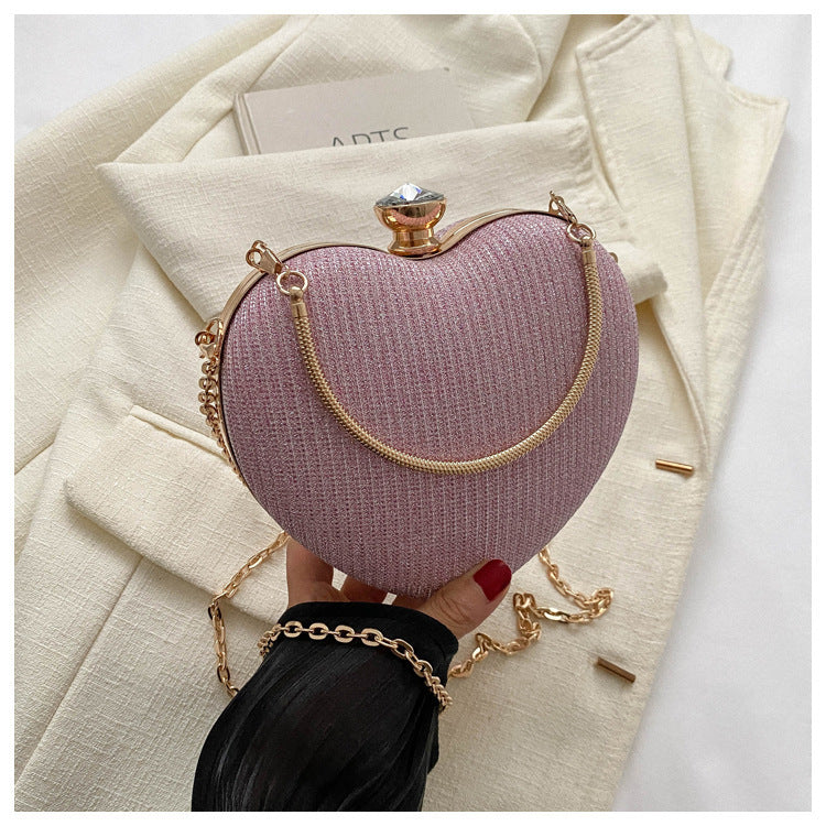 Banquet Bag Love Chain Shoulder Crossbody Handbag Valentines Day Outfit Banquet Bag Love Chain Shoulder Crossbody Handbag Valentines Day Outfit