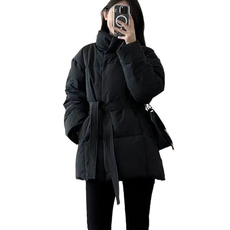 Waist-controlled Lace-up Cotton Coat Jacket Women Waist-controlled Lace-up Cotton Coat Jacket Women
