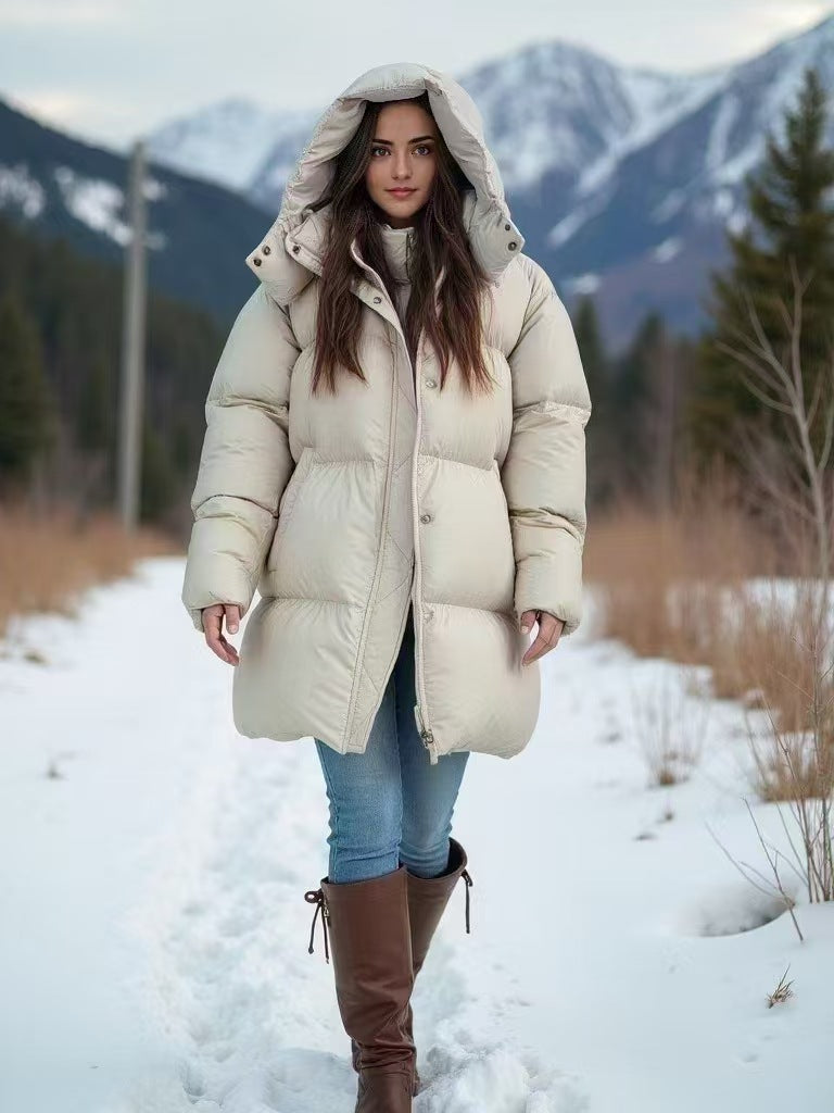 Short Hooded Double Zipper 90 White Duck Down Lightweight Down Warm Jacket Short Hooded Double Zipper 90 White Duck Down Lightweight Down Warm Jacket