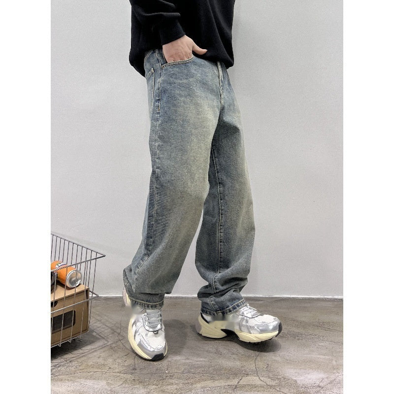 Jeans Men's Autumn New Baggy Straight Trousers Casual Long Pants Jeans Men's Autumn New Baggy Straight Trousers Casual Long Pants