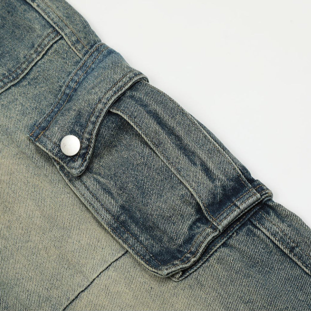 Fashion Washing Workwear Multi-pocket Jeans Men Fashion Washing Workwear Multi-pocket Jeans Men