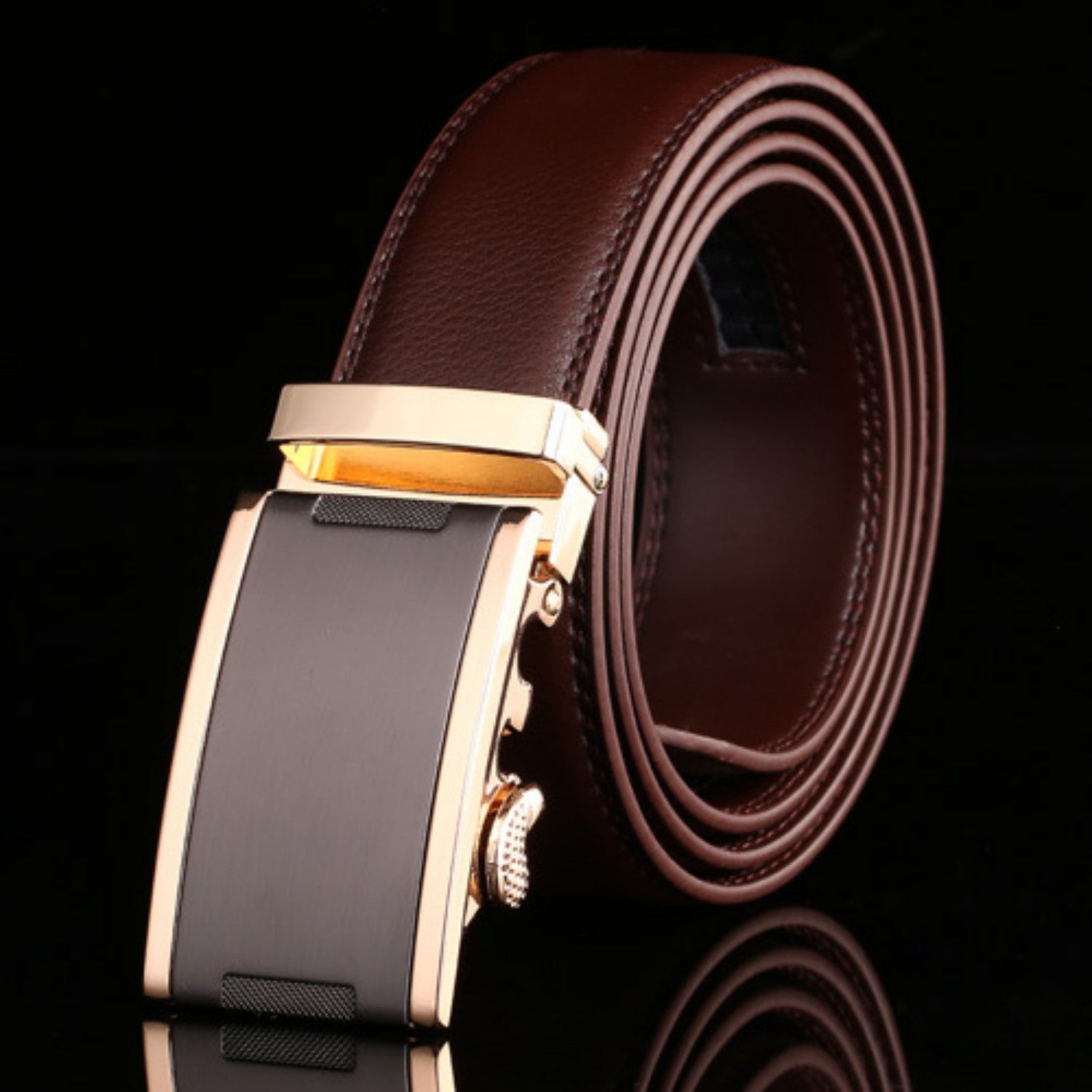Men's Automatic Buckle Cowhide Belt Men's Automatic Buckle Cowhide Belt