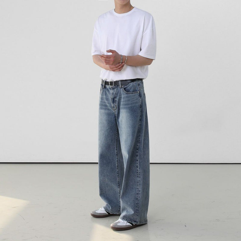 Fashion Personality Retro Washed Jeans Men Fashion Personality Retro Washed Jeans Men