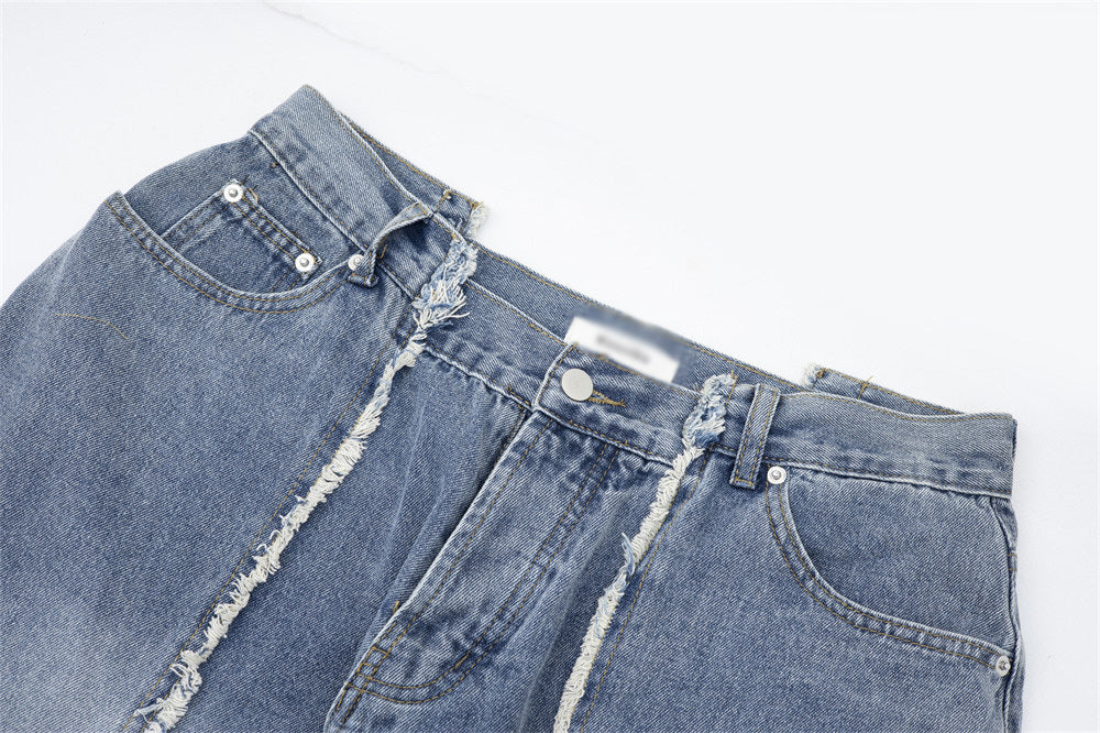 Fashion Loose Cool Washed Jeans Men Fashion Loose Cool Washed Jeans Men