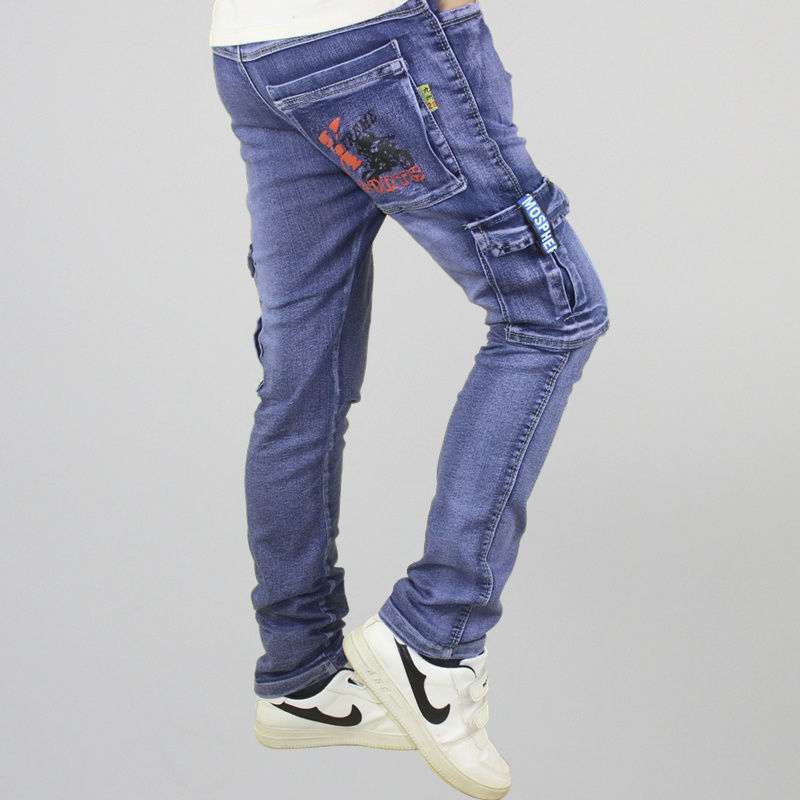 Boys Jeans Casual Pants Straight Stretch Boys Jeans Casual Pants Straight Stretch