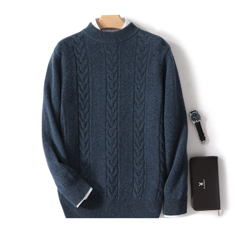 Autumn And Winter New Men's Pure Wool Half Turtleneck Thickened Sweater Autumn And Winter New Men's Pure Wool Half Turtleneck Thickened Sweater