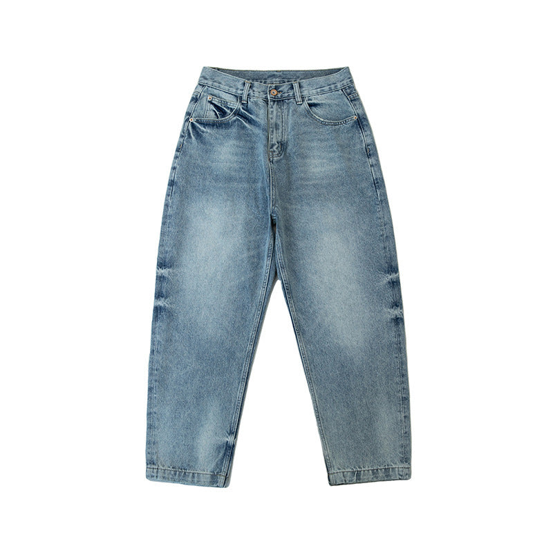 Fashion Retro Distressed Washed Jeans Men Fashion Retro Distressed Washed Jeans Men
