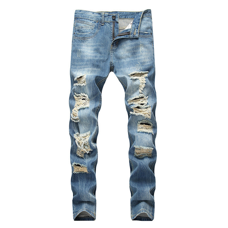 Fashion Ripped Cool Jeans Men Fashion Ripped Cool Jeans Men