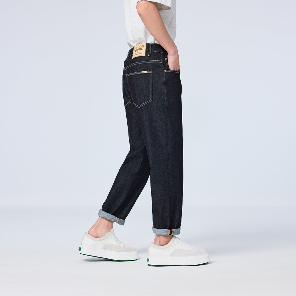 Black Technology Cool Jeans Loose Straight Casual Cropped Pants Black Technology Cool Jeans Loose Straight Casual Cropped Pants