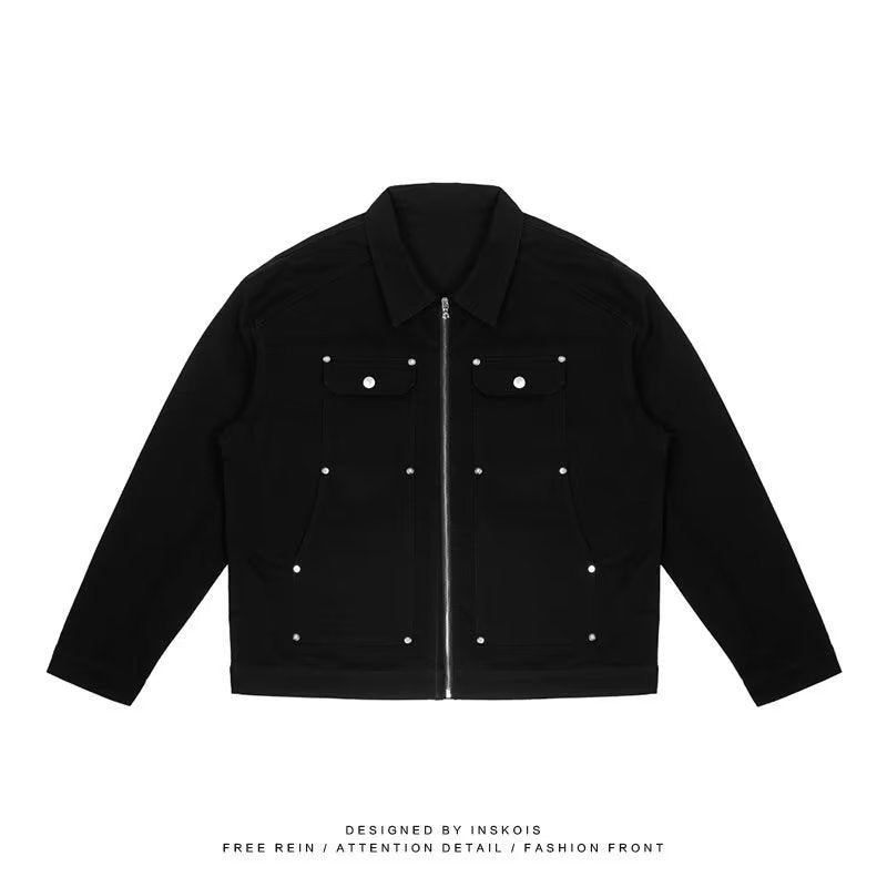 Autumn Retro American Washed Denim Jacket For Men Autumn Retro American Washed Denim Jacket For Men