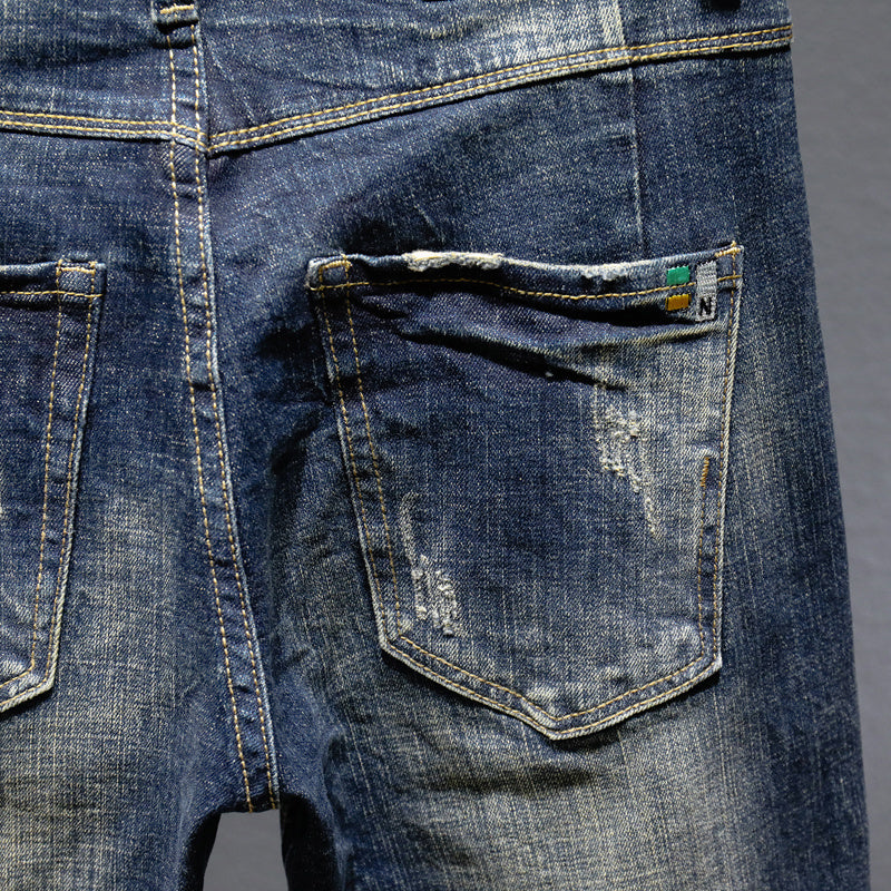 Retro Jeans Men's Slim Straight Stretch Pants Retro Jeans Men's Slim Straight Stretch Pants