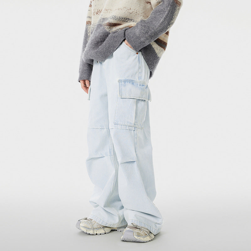 Fashion American Wide-leg Workwear Jeans Men Fashion American Wide-leg Workwear Jeans Men