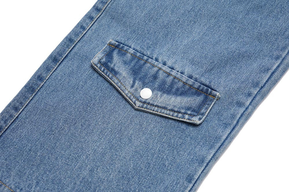 Fashion Personality Multi-pocket Workwear Jeans Men Fashion Personality Multi-pocket Workwear Jeans Men