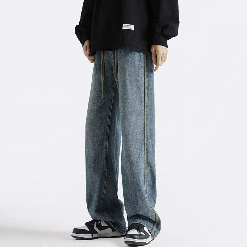 Men's Spring Retro Washed Loose Straight Casual Pants Men's Spring Retro Washed Loose Straight Casual Pants