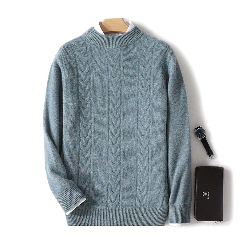 Autumn And Winter New Men's Pure Wool Half Turtleneck Thickened Sweater Autumn And Winter New Men's Pure Wool Half Turtleneck Thickened Sweater