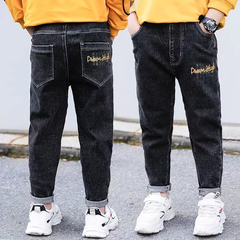Boys Jeans Autumn And Winter New One-piece Velvet Boys Jeans Autumn And Winter New One-piece Velvet
