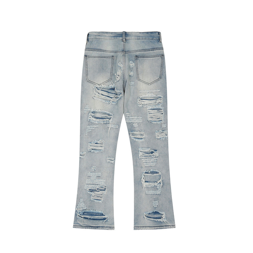 Fashion Flared Washed Jeans Men Fashion Flared Washed Jeans Men