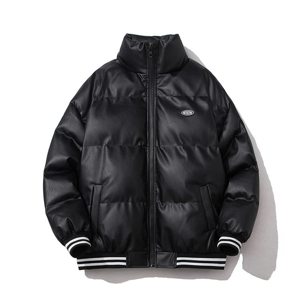 Men's Stand Collar Loose Solid Color Cotton Coat Men's Stand Collar Loose Solid Color Cotton Coat