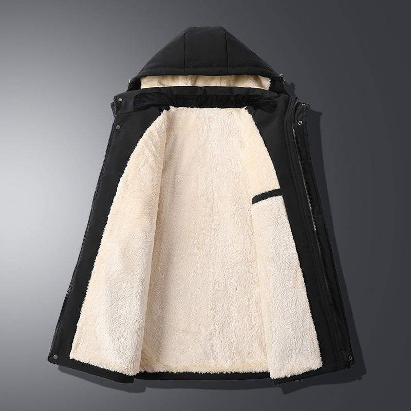 Winter Lambskin Warm Thickened Men's Cotton Clothes Winter Lambskin Warm Thickened Men's Cotton Clothes