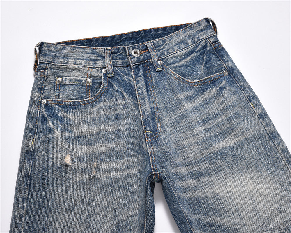 Washed Bright White Jeans For Men Washed Bright White Jeans For Men