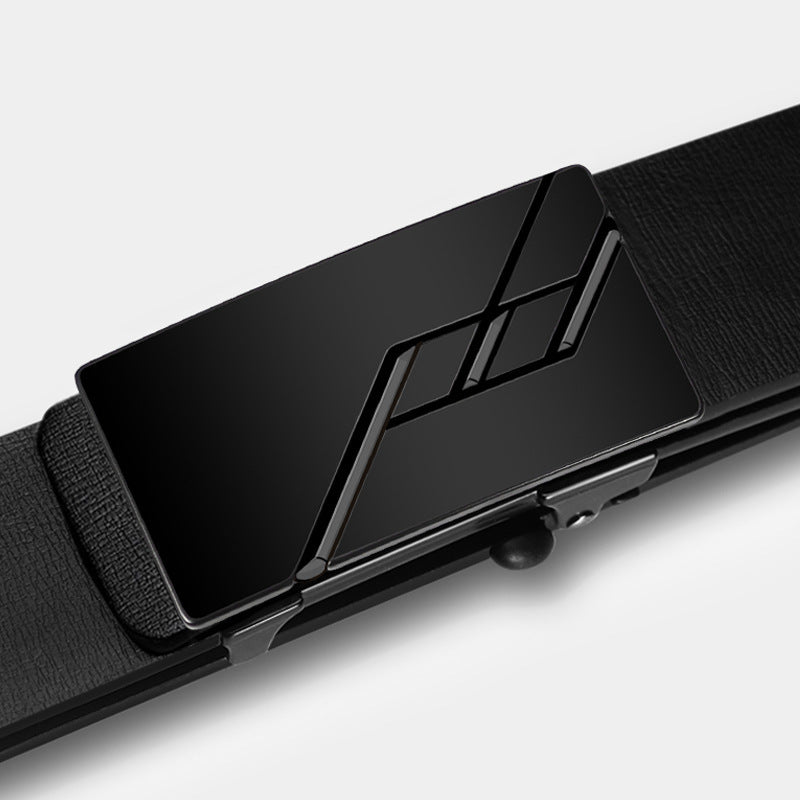 Men's Genuine Leather Toothless Automatic Buckle Cowhide Belt Business Leisure Trend Men's Genuine Leather Toothless Automatic Buckle Cowhide Belt Business Leisure Trend