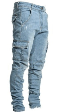New Skinny Jeans With Side Pockets And Feet For Men New Skinny Jeans With Side Pockets And Feet For Men