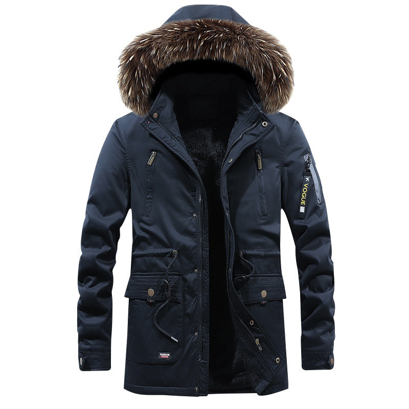 Cotton Men's Mid-length Korean Jacket Winter Plus Down Jacket Cotton Men's Mid-length Korean Jacket Winter Plus Down Jacket