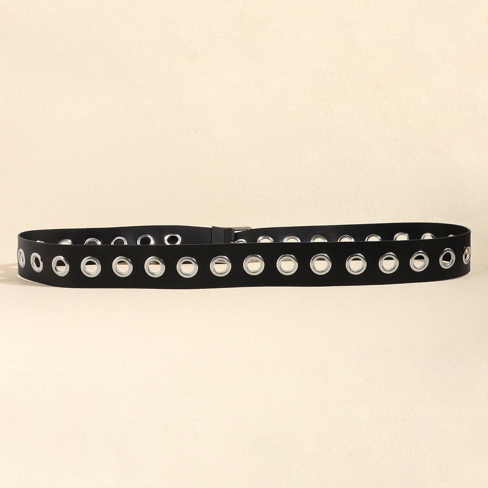 Men And Women Fashion Hollow Belt Personality Punk Style PU Soft Belt Jeans Hip Hop Accessories Men And Women Fashion Hollow Belt Personality Punk Style PU Soft Belt Jeans Hip Hop Accessories