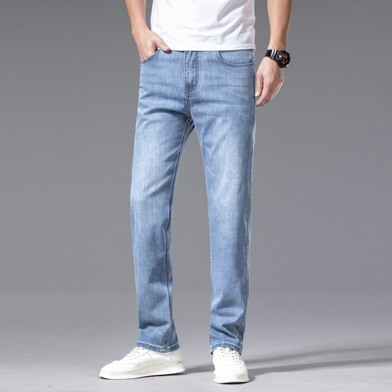 Men's Jeans Loose Straight Plus Size Pants Mid-high Waist Men's Jeans Loose Straight Plus Size Pants Mid-high Waist