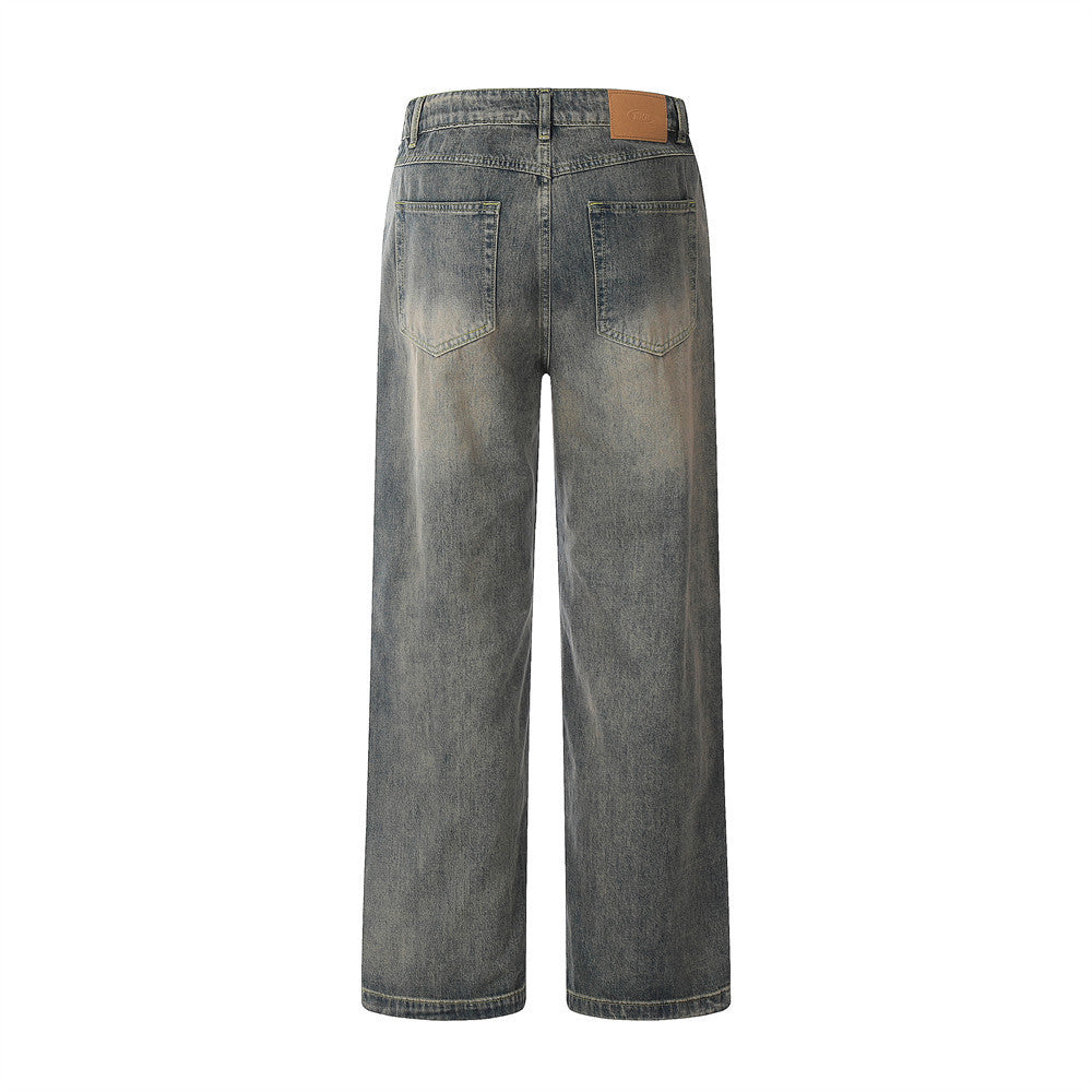 Fashion Washed And Worn Jeans Men Fashion Washed And Worn Jeans Men