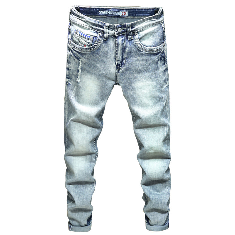 Light Blue Ripped Jeans For Men Light Blue Ripped Jeans For Men