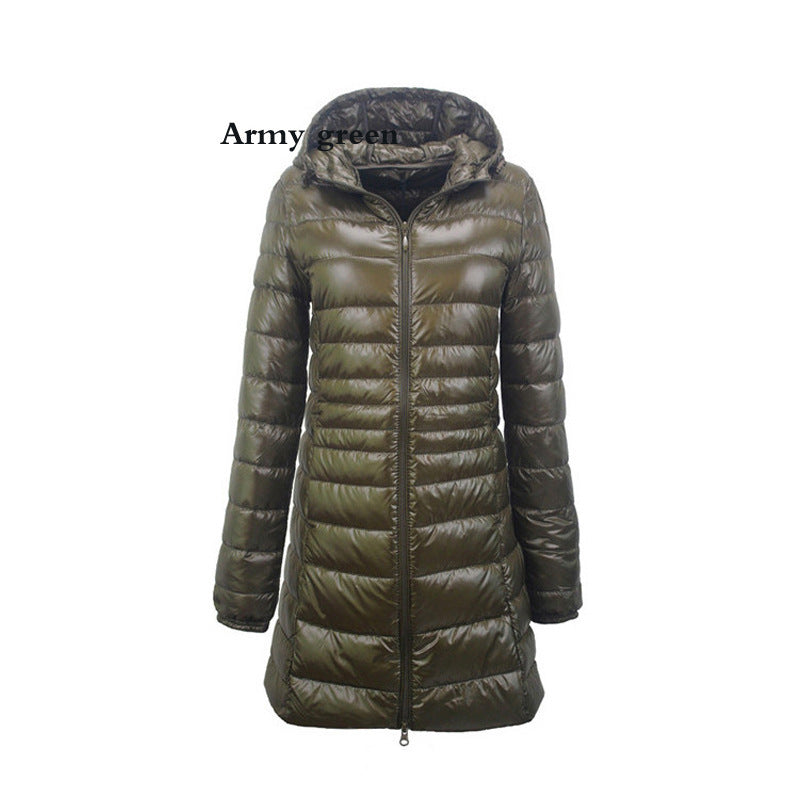 Lightweight Mid-length Plus Size Slim Fit Women's Down Jacket Lightweight Mid-length Plus Size Slim Fit Women's Down Jacket