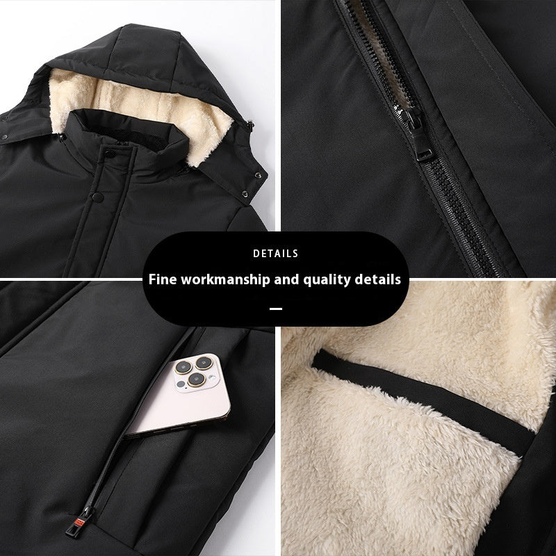 Winter Lambskin Warm Thickened Men's Cotton Clothes Winter Lambskin Warm Thickened Men's Cotton Clothes